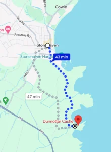 Stonehaven to Dunnottar Castle