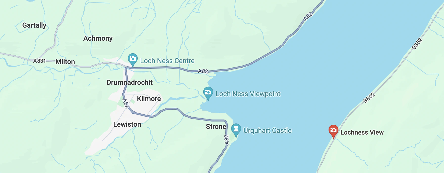 Urquhart Castle map